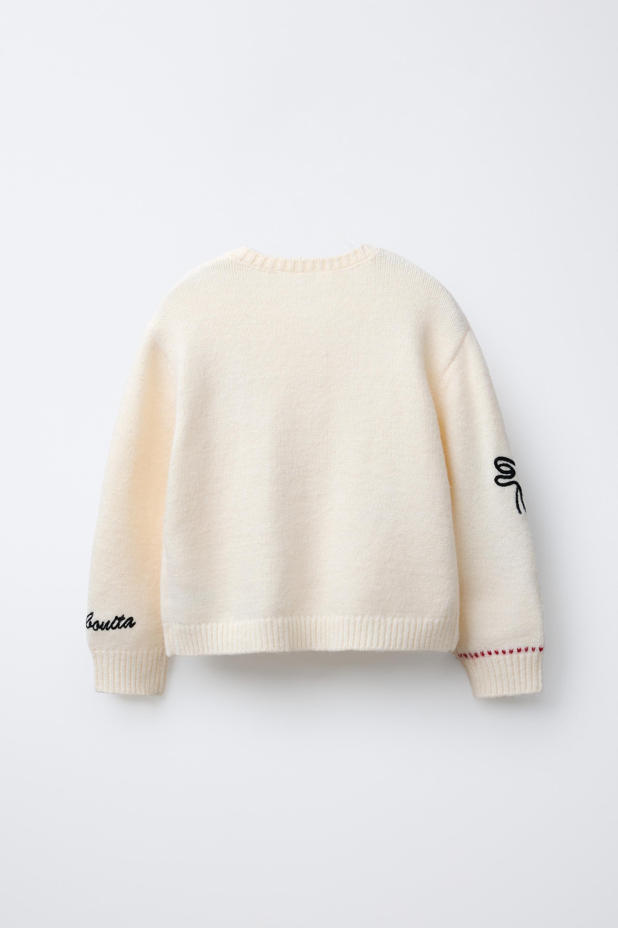 EMBROIDERED KNIT CARDIGAN